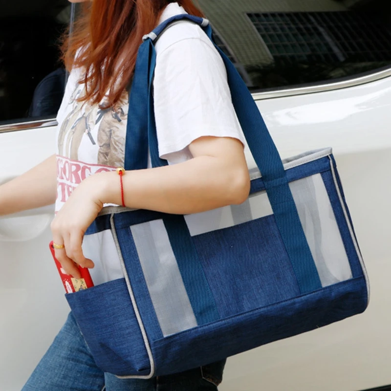 

Lightweight Mesh Window Pet Carrier Handbag Breathable Multifunctional Leisure Travel Carring Bag for Small Dogs and Cat