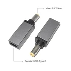 Разъем USB C для зарядного устройства к штекерному разъему 5,5*2,5 мм, Кабель-адаптер для ноутбука Asus Lenovo, преобразователь источника питания