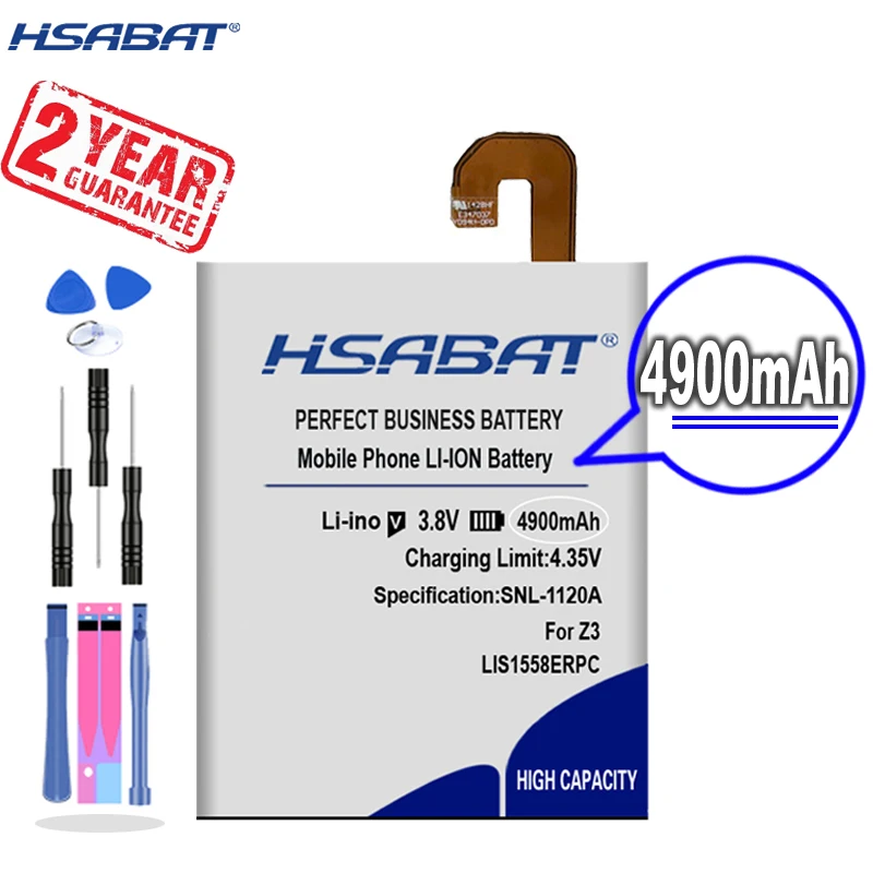 Новое поступление [HSABAT] 4900mAh LIS1558ERPC батарея для Sony Xperia Z3 L55T L55U D6653 D6603 D6633 D5803 D5833 D6616
