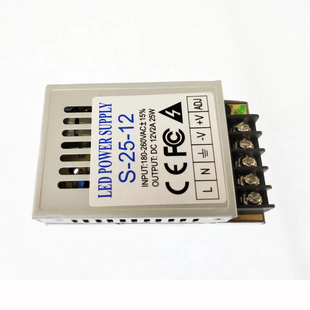 Ультратонкий источник питания постоянного тока 12 В 24 в 25 Вт тонкий импульсный