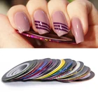 Разноцветные наклейки для ногтей, матовые, блестящие, 2 мм