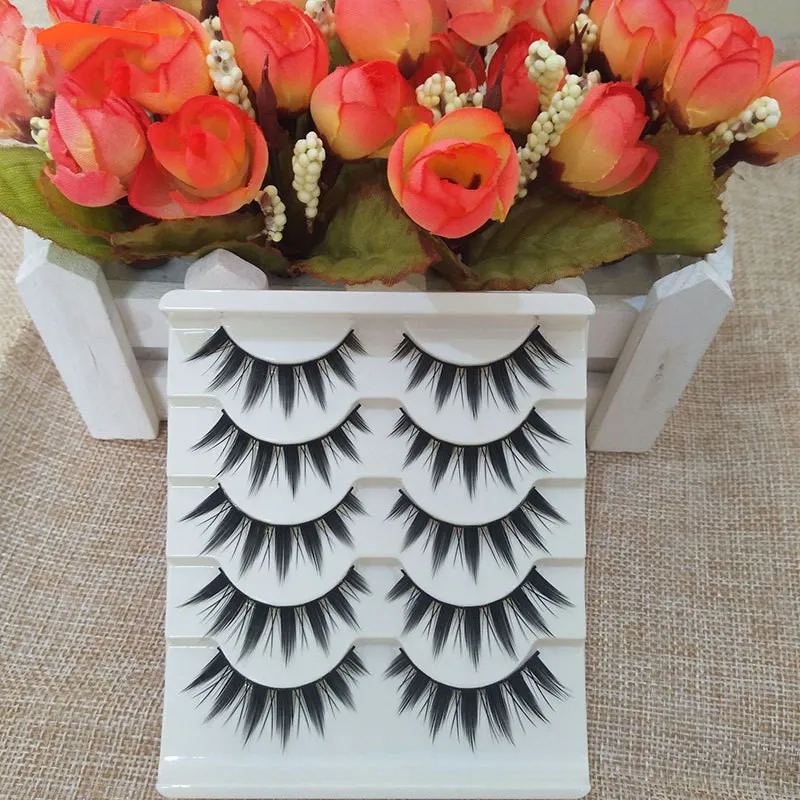 Для увеличения объема ручная работа хлопковые толстые Ложные ресницы Конические