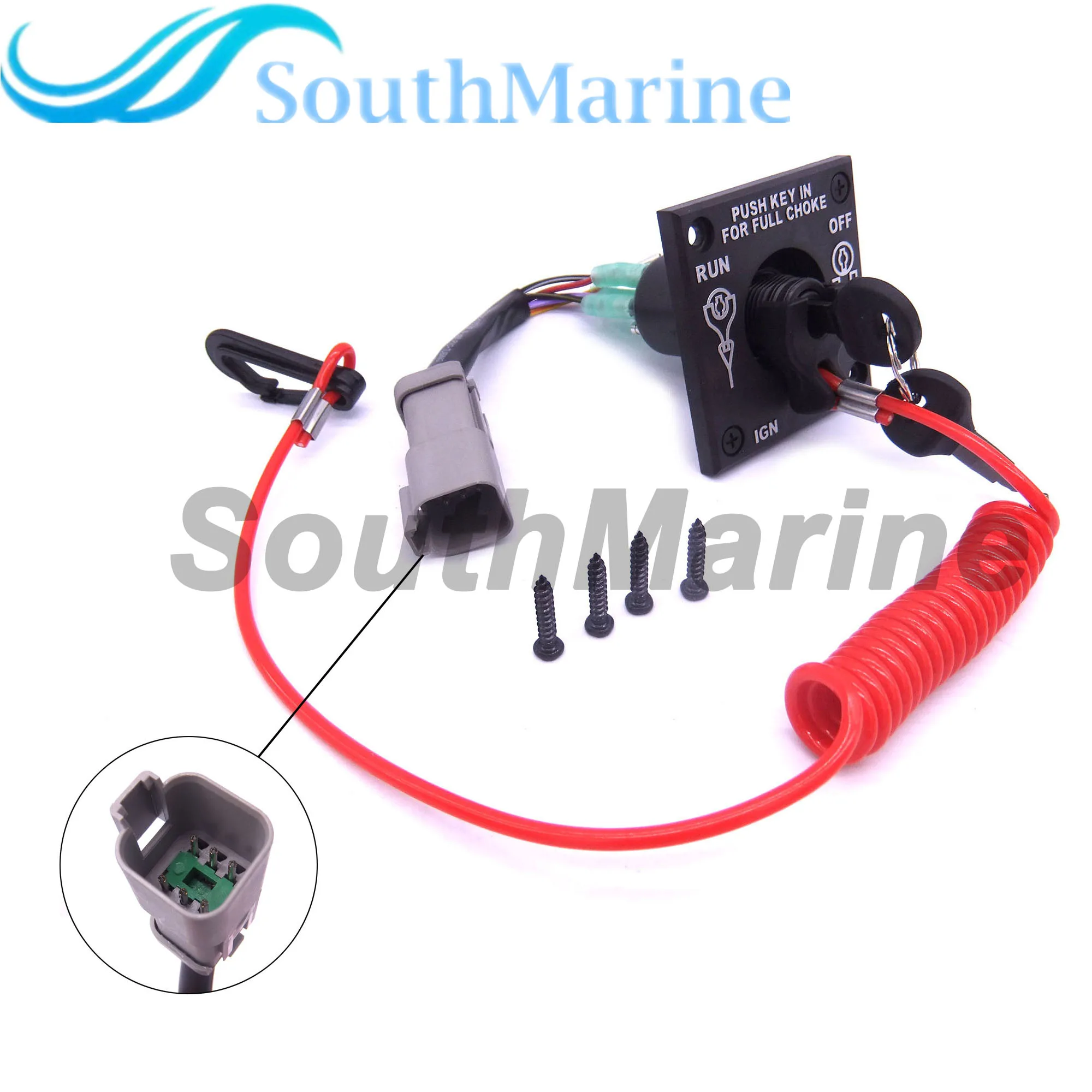 176408 0176408 Single Engine Ignition Starter Cut Off Switch With Keys for Johnson BRP Evinrude Outbound Engine