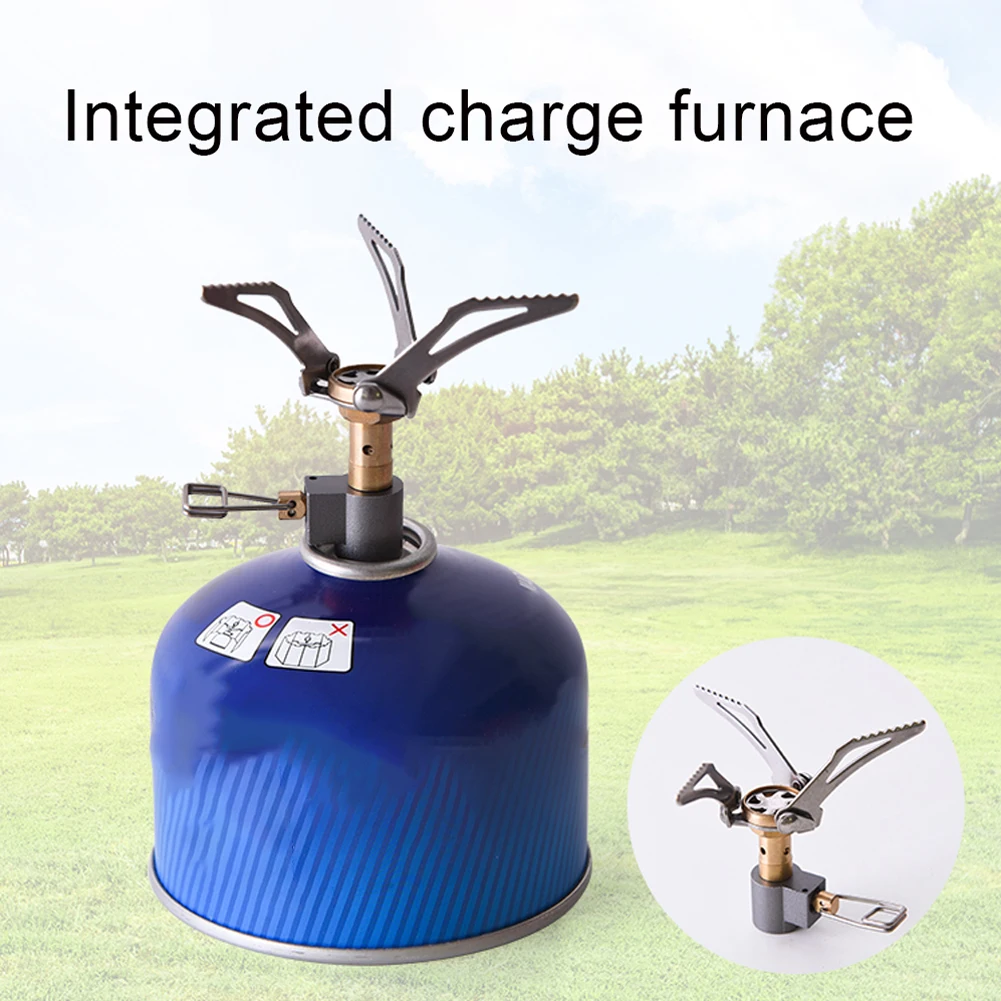 

Super mini 45g outdoor stove head collapsible titanium mini camping stove survival furnace 3000W pocket picnic cooker gas cooker