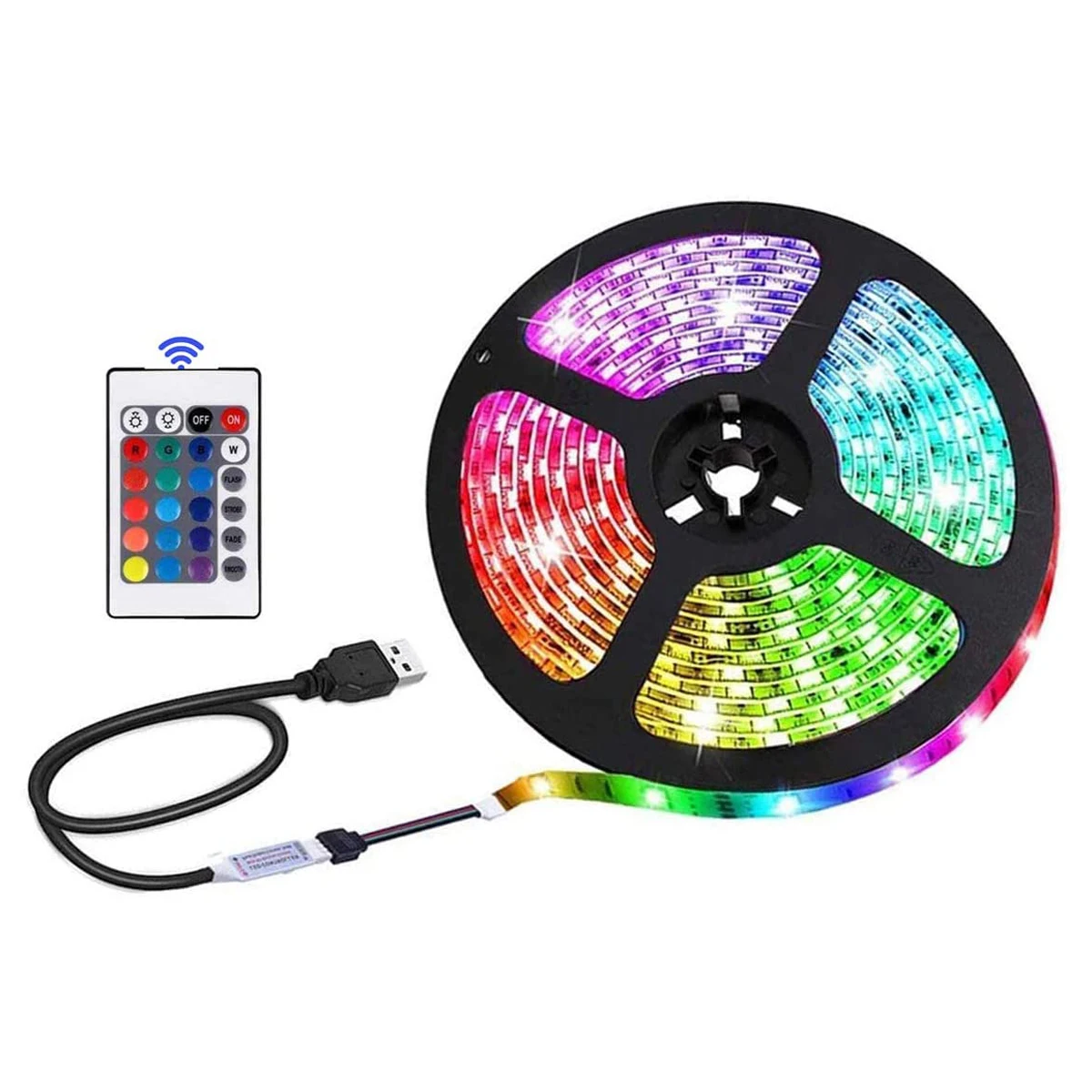 

LED Lights Strips USB Infrared Control RGB SMD2835 DC5V 1M 2M 3M 4M 5M Flexible Lamp Tape Diode TV Background Lighting LED Light
