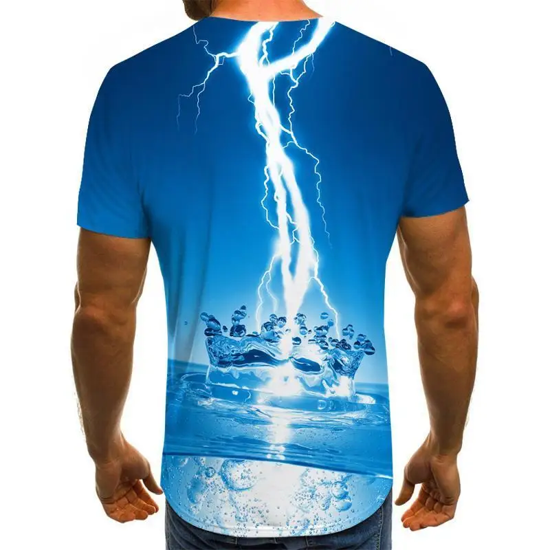 

Funny 3D water drop print T-shirt 2020 new fashion street style T-shirt men's clothing Harajuku street clothing T-shirt men's