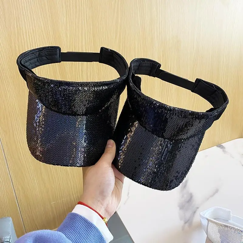 

Empty top hat female summer gradient color sequined peaked cap trend all-match outdoor sun hat sun hat