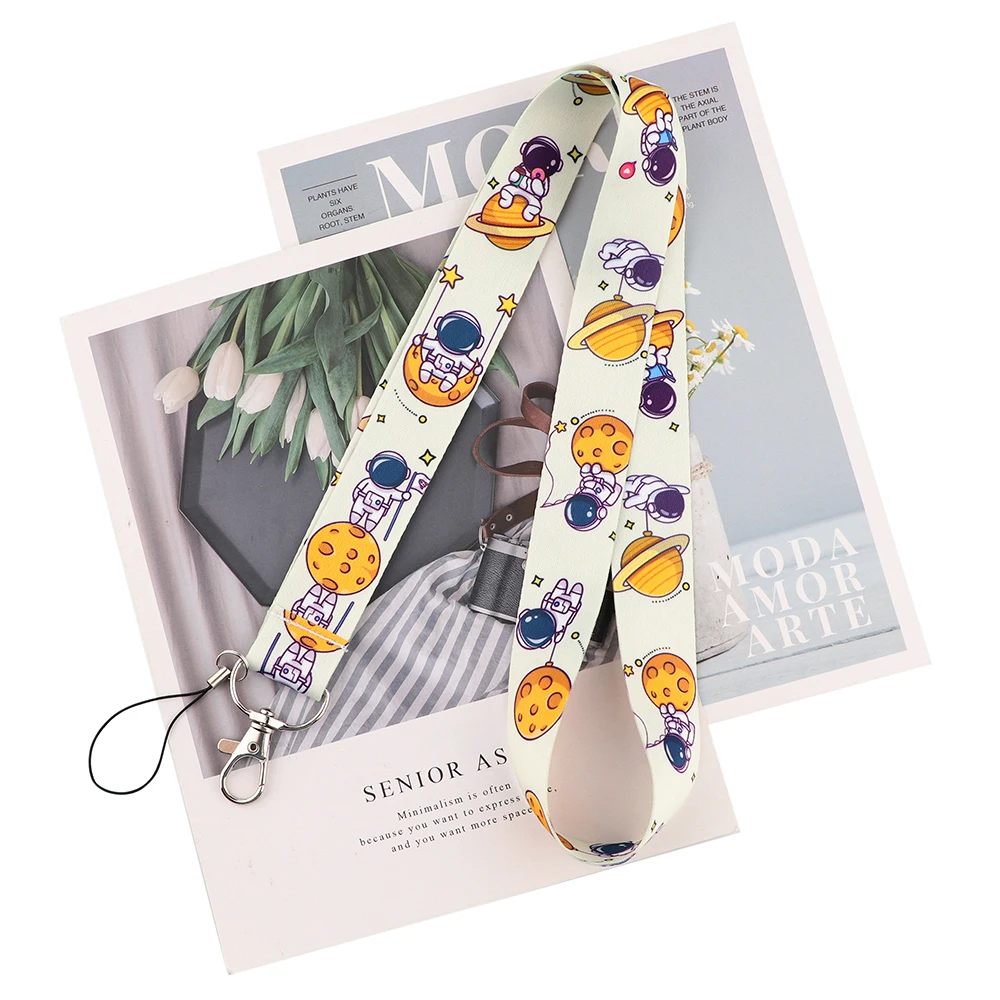 YQ789 шнурок для ключей с изображением космонавта из мультфильма Вселенная планеты