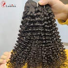 Кудрявый вьющиеся волосы пряди 100% Человеческие волосы Remy для наращивания, пакеты естественного цвета пряди прямые волосы на Трессах малазийские волосы 10-40 дюйм (ов)