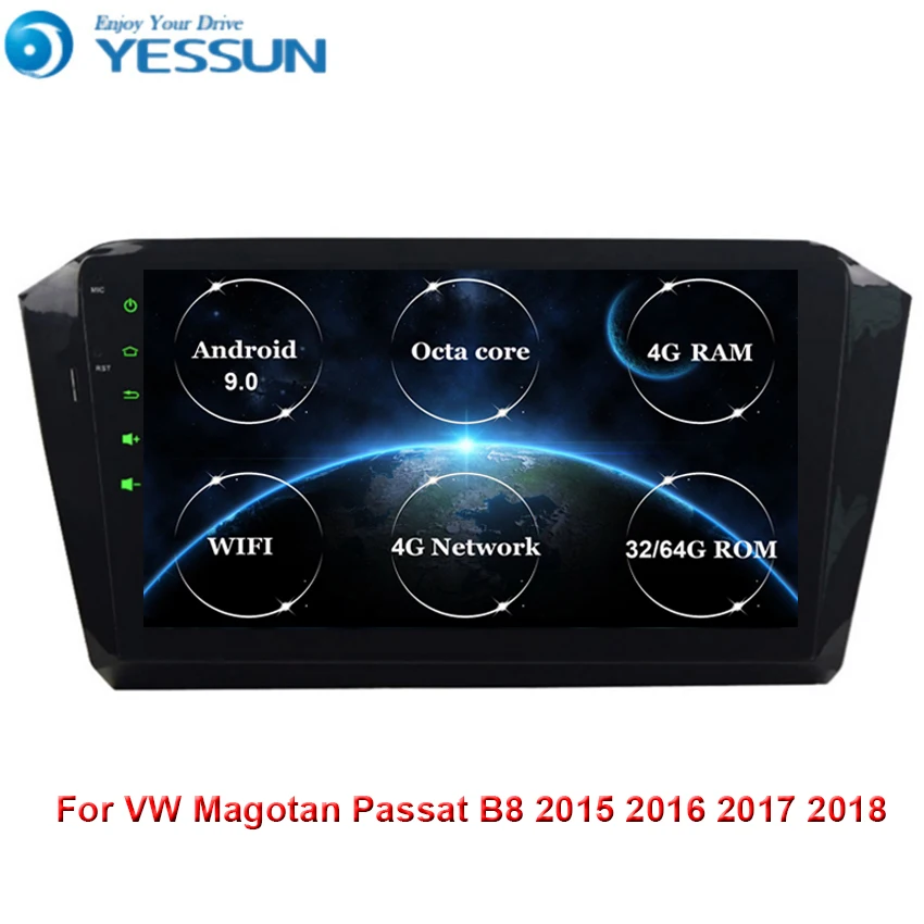 10 1 &quot4G ram 8 ядер Android автомобильный gps навигатор для VW Magotan Passat B8 2015 2016 2018 аудио