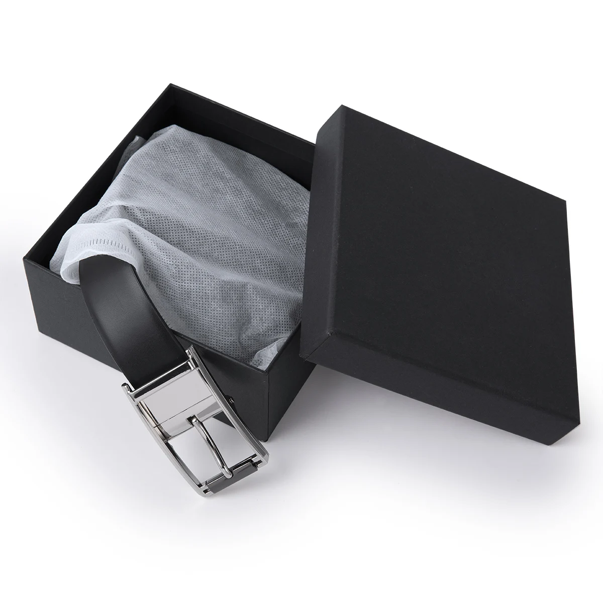 Высококачественный кожаный мужской ремень для джинсов двусторонний с пряжкой