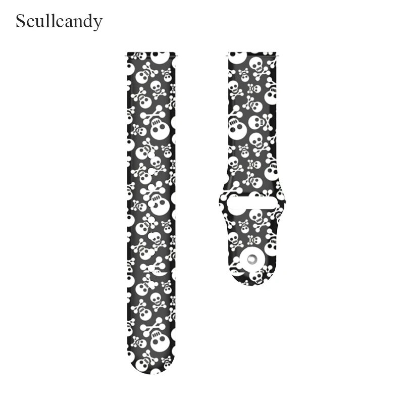 Scullcandy BOORUI pulsera amazfit ремешок bip силиконовая смазка 20 мм ремешок для часов Ремешок для наручных часов для xiaomi huami amazfit bip темп lite ремень 20 мм - Цвет: Scullcandy