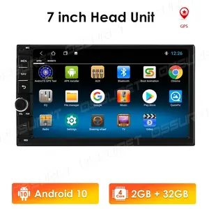 double 2 android 10 quad core din car multimedia player gps navigation auto radio universal car no dvd player 2g 32g wifi 4g free global shipping