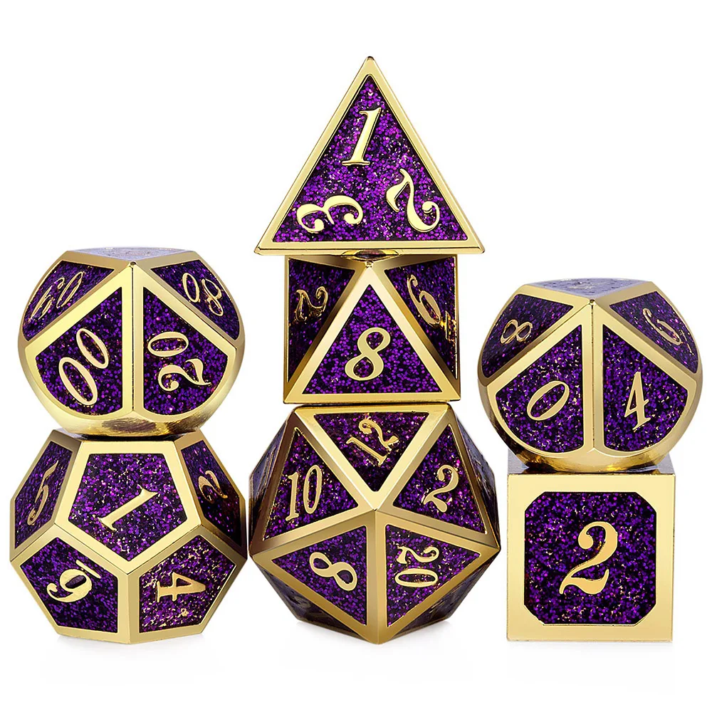 DnD металлические кости RPG MTG кубики курсивом шрифт кости включают кости мешочек разные цвета D4 D6 D8 D10 D12 D20