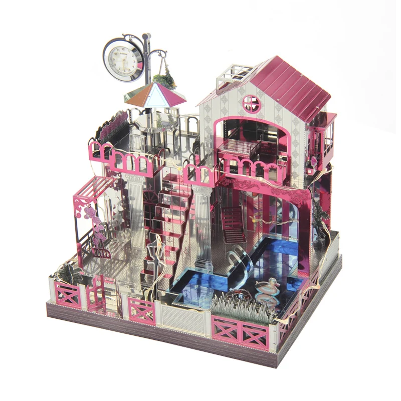 Музыкальная шкатулка Love Building Theme 3D DIY, металлическая головоломка, классический домашний декор со временем, часы в сборе, игрушка, рождественс... tiny love 1114101110 игрушка подвеска медвежонок