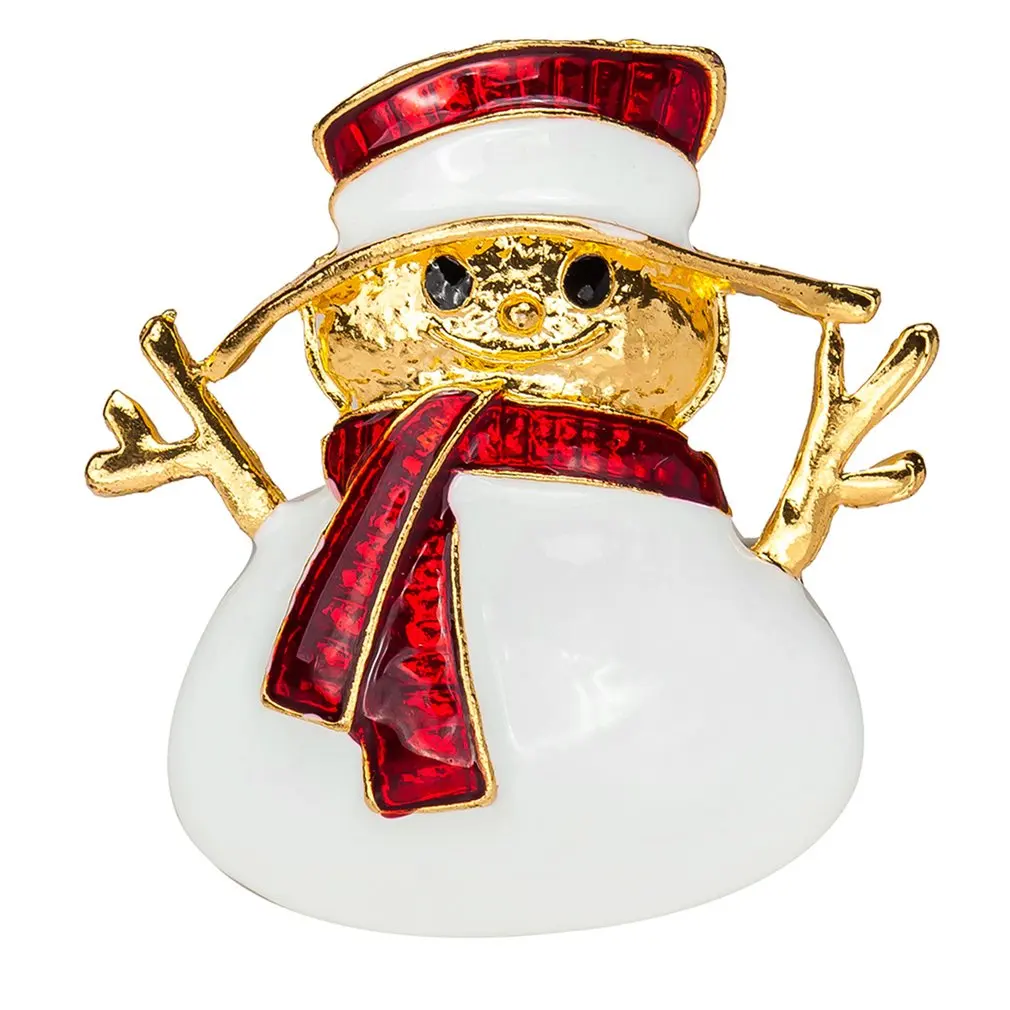 Рождественская брошь &quotСнеговик&quot булавки винтажная Женская мода со стразами