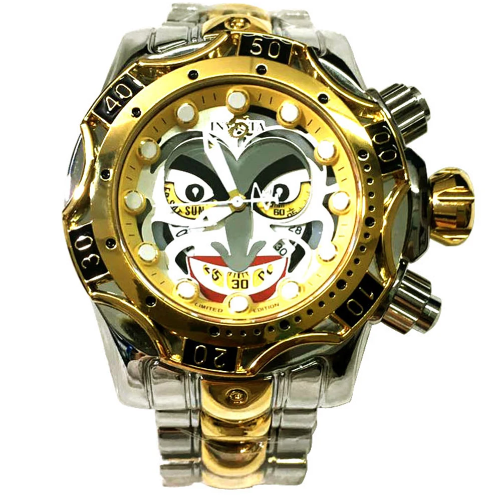 

Top Brand Undefeated Reserve Venom Luxury Men's Quartz Wrist Watches Real Waterproof 48mm Stainles Steel Invicta Reloj De Hombre