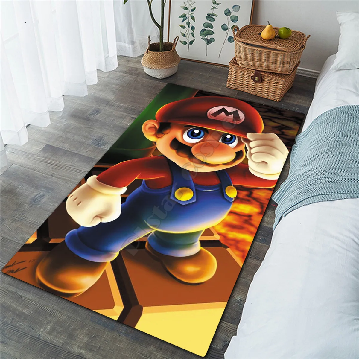 

Super Mario Sonic carpet Square Anti-Skid Area Floor Mat Rug Non-slip Mat Dining Room Living Soft Carpet Kids Cartoon Game Mat