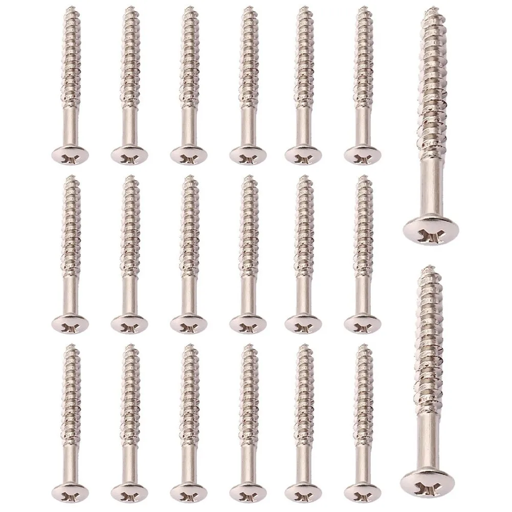 

20PCS Guitar Neck Plate Guard Screws Metal Neckplate For ST SQ Deluxe Advanced Electric Bass Parts Accessories Replacement