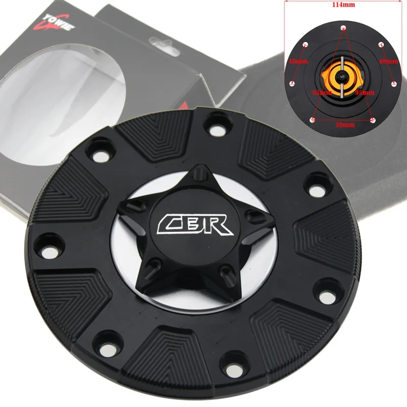 

CNC Aluminum Keyless Motorcycle Accessories Fuel Gas Tank Cap Cover For HONDA CBR1000RR CBR600RR CBR400RR CBR250R CBR300R