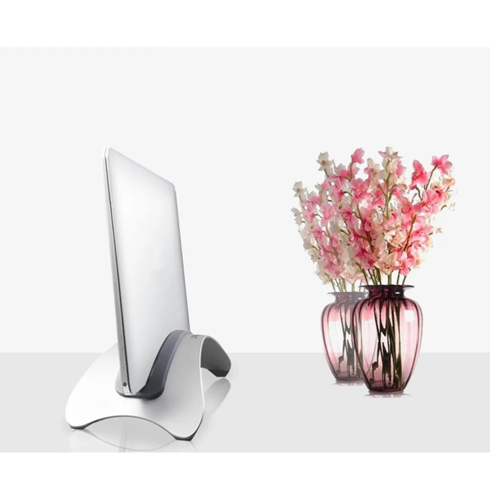 

Space Saving Mount Anti Slip Laptop Stand Aluminum Alloy Accessories Base Stable Erected Holder Vertical For Macbook Pro Air