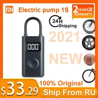 Портативный Электрический воздушный компрессор xiaomi mijia, 1S насос со светодиодной подсветкой типа с, многофункциональный воздушный насос для...