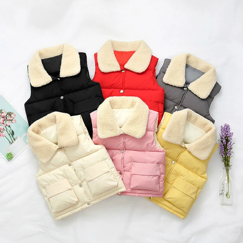 Осень-зима 2020 детские жилеты пальто теплые безрукавки для мальчиков и девочек