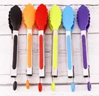 Щипцы кухонные из нержавеющей стали, 8 дюймов, для барбекю, гриля, салата, хлеба, сервировка, антипригарные