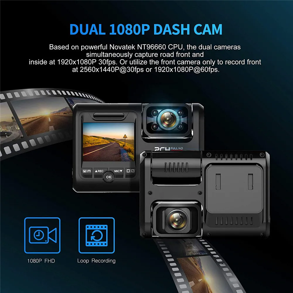 Автомобильный двойной видеорегистратор Wi Fi gps камера DVR 1080 P Full HD передняя и задняя