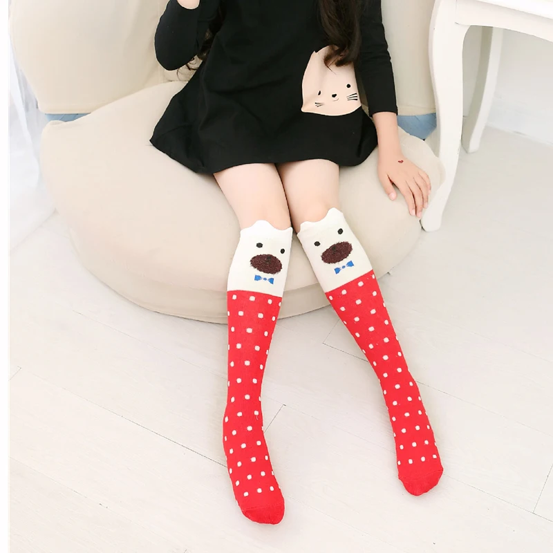 3-12 Years Kids Toddlers Girls Socks Knee High Long Soft Cotton Baby Socks Cute Cartoon Children Socks School Clothes