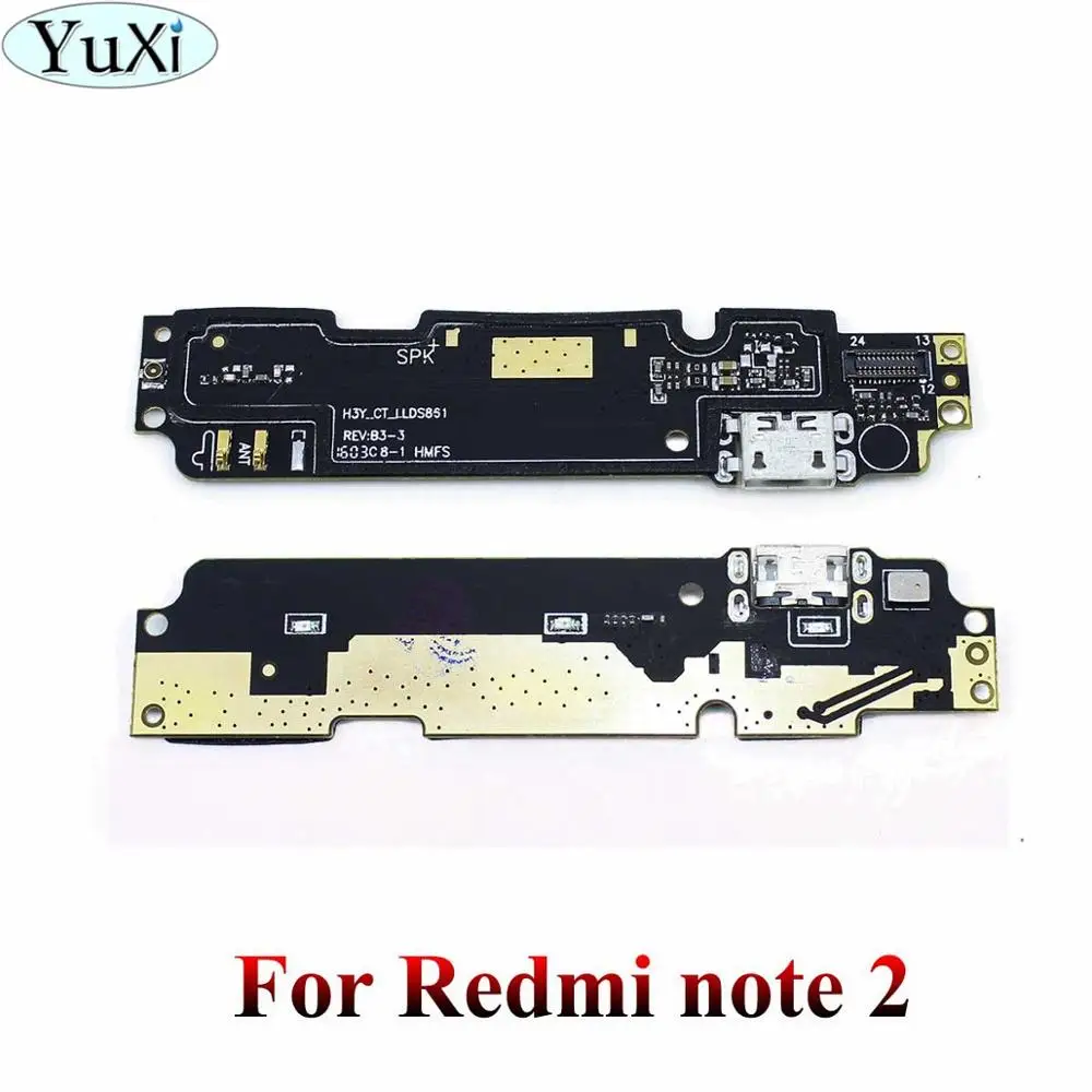 For Redmi note 2 YuXi usb зарядка Нижняя плата гибкий кабель соединительные детали для Xiaomi Redmi Note 3/4/Note 3/4 Pro/4A/5A/4X/2A/3 S микрофонный модуль - Цвет: For Redmi note 2