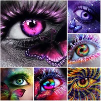 5d diamond painting eyes butterfly diamond embroidery animal cross stitch full square round rhinestones pictures handmade gift