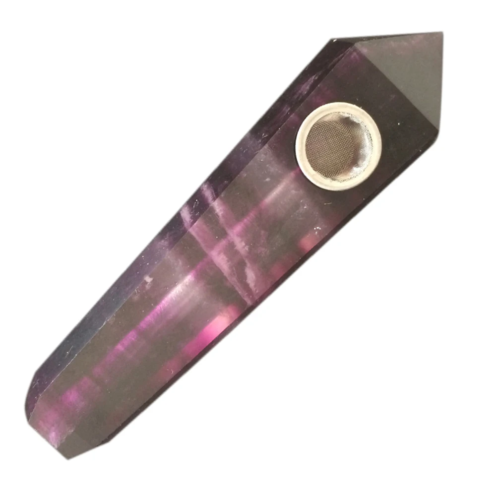 Натуральный флюорит курительная трубка хрустальный камень держатель для табака