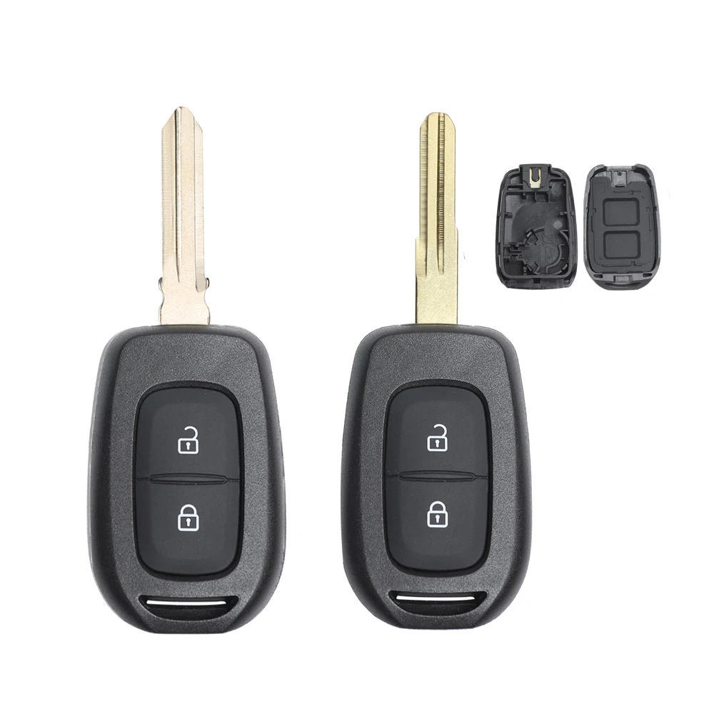 

Чехол Keyecu для автомобильного ключа с дистанционным управлением, чехол с 2 кнопками для Renault Duster, Trafic, Clio4, Master 3, Logan Dokker 2013, 2014, 2015, 2016, 2017