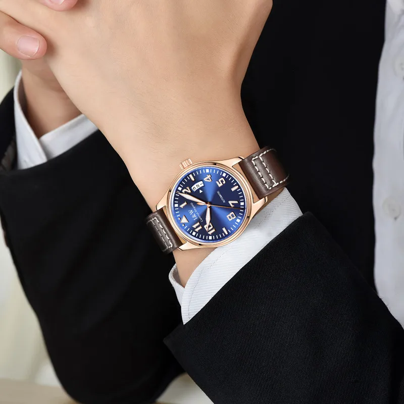 CARNIVAL Brand Gold Business Automatic Watches Man Luxury Waterproof Fashion Luminous Mechanical Wrist Watch Relogio Masculino enlarge