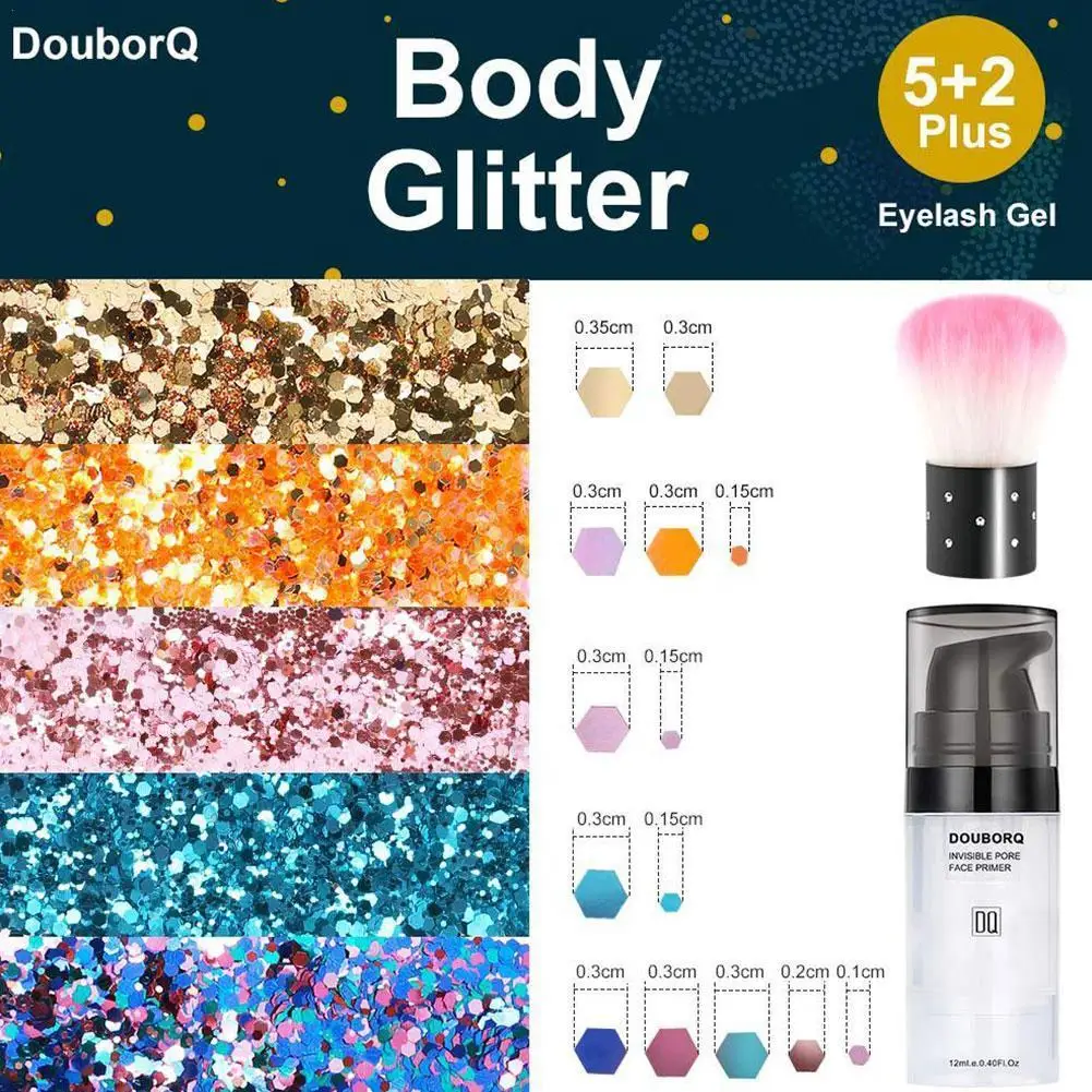 

Eye Glitter Nail Hair Body Face Glitter Gel Mermaid Flake Art Flash Heart Loose Sequins Cream Festival Glitter Decoration Party
