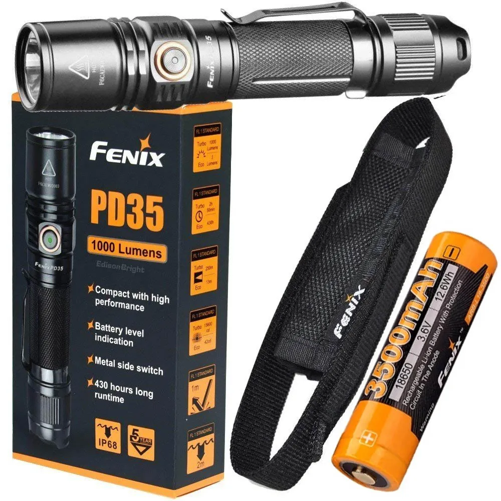 Fenix PD35 V2.0 2018 Edition V2 1000 люмен CREE светодиодный фонарик HI V3 тактический с