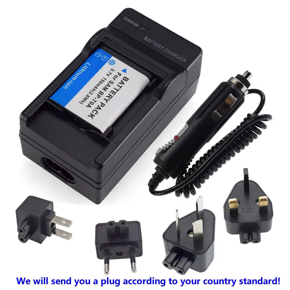 BP-70A Battery + Charger for Samsung SL50 SL600 SL605 SL630 TL105 TL110 TL205 WB30F WB31F WB32F WB35F WB50F WB51F WB52F WP10 | Электроника