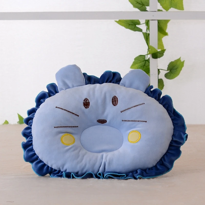 

Baby Pillow Decoration Stereotypes Head Guard Can Prevent Flat Cartoon 3D Design Cute And Gentle Navy Blue Cat Type Soft Newbon