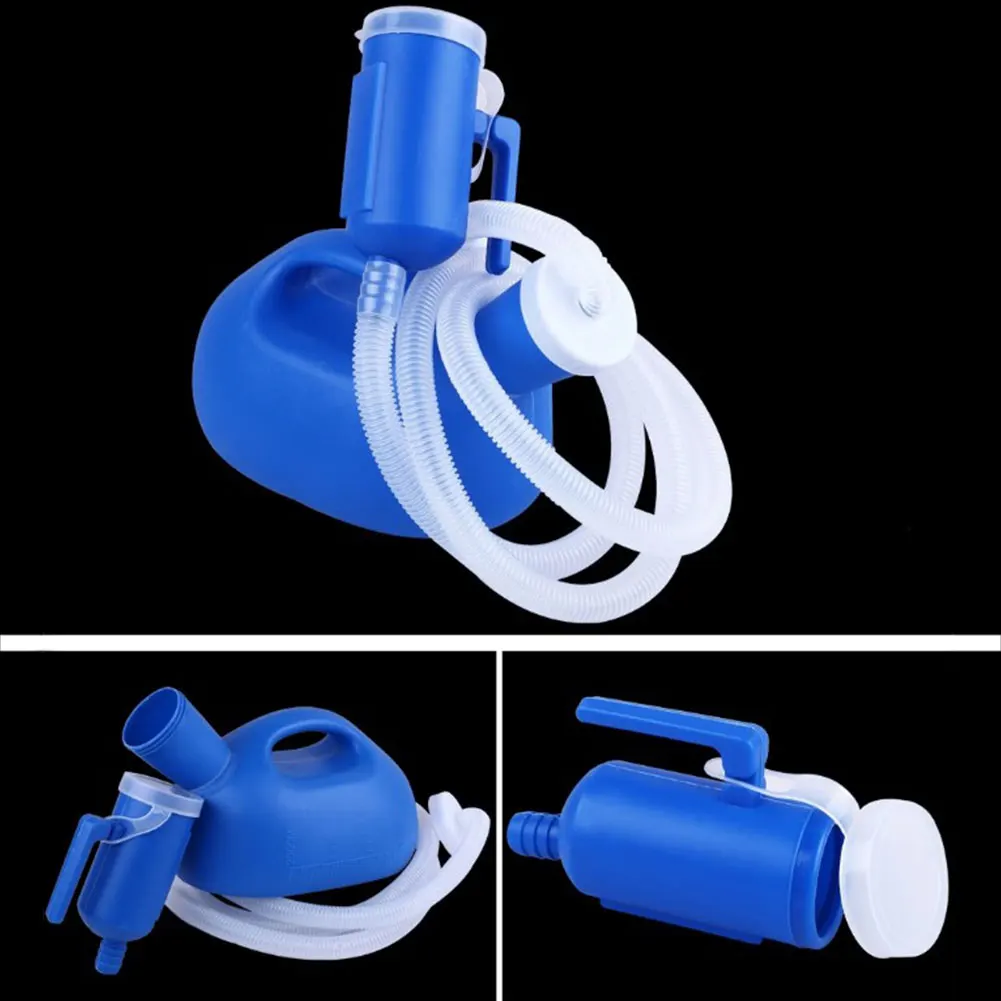 2000ml Blue White Portable Pee Urine Bottle Plastic Urinal Toilet Aid Bottle Man Woman Toilet Supply For Outdoor Camping Car