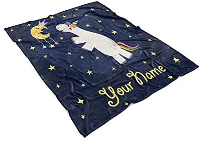 Economici Coperta Da Tiro In Pile Unicorno Carino Ragazza Personalizzata Per Bambini-neonate Coperte Per Neonati Per Neonati Unicorns Di Sicurezza Del Letto