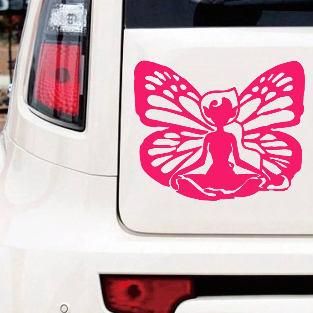 

New Design Butterfly Fairy Stickers Ussr Waterproof Vinyl Funny Crazy Cat Car Sticker Accessories For Mazda Cruze Peugeot