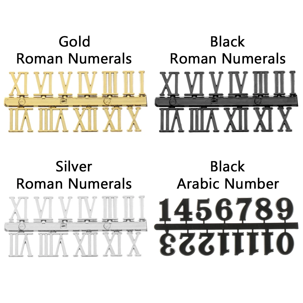 Набор часов ручной работы из материала с римскими цифрами восстановленные