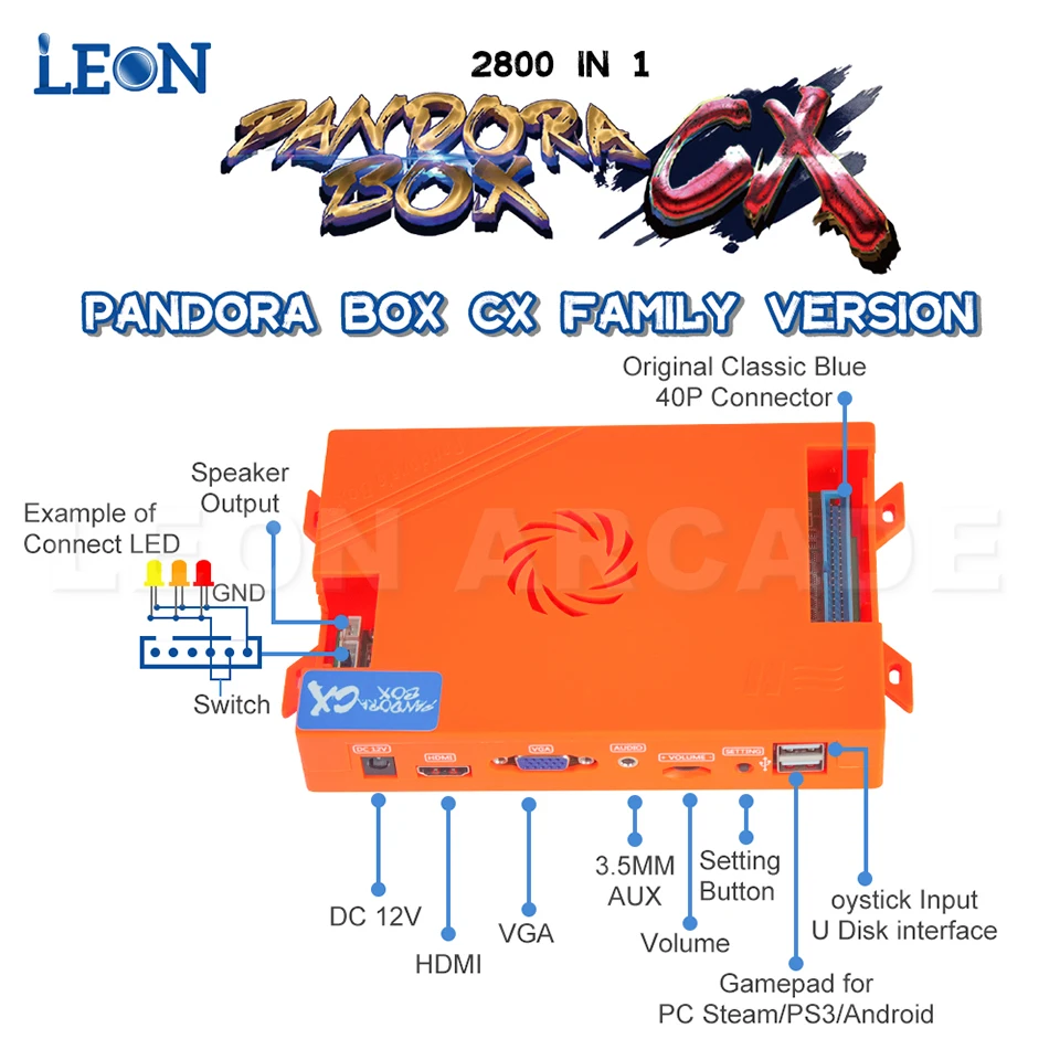 Crt Pandora Box Официальный магазин светодиодная прозрачная подсветка аркадные кнопки