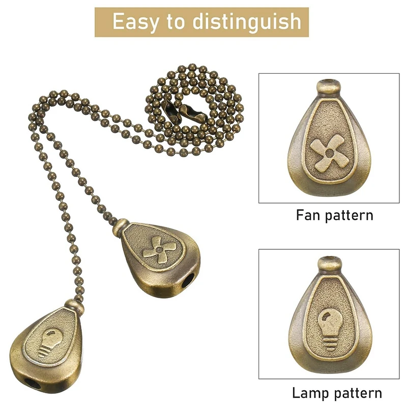 

4 Pieces of Zipper Ceiling Fan with Zipper Extension Fan Zipper Pendant Decoration with Ball Fan Chain Connector