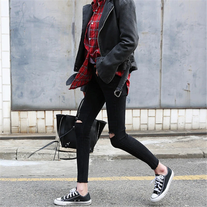 Женские рваные джинсы с эффектом пуш-ап высокой талией | Женская одежда