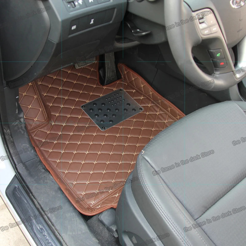 

Кожаные автомобильные коврики для hyundai santa fe 2005, 2006, 2007, 2008, 2009, 2010, 2011, 2012, аксессуары для интерьера, спортивный коврик