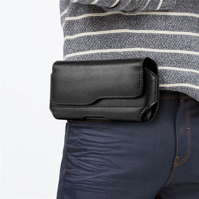Universal Phone Bag Waist Belt Clip Pouch for Huawei Y5 2018 Y6 2019 Y7 Prime Pro Y9 Flip Case Leather Cover | Мобильные телефоны и