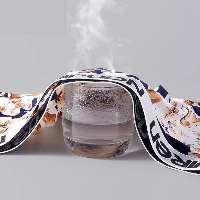 Men Boxer Shorts Underwear Male Boxers Homme Ice Silk Boxershorts Panties Underpants Breathable Comfortable Print Sexy Shorts