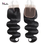 Малазийские волнистые волосы Meetu, кружевные, не Реми, 4x4 дюйма, со шнурком, Детские волосы